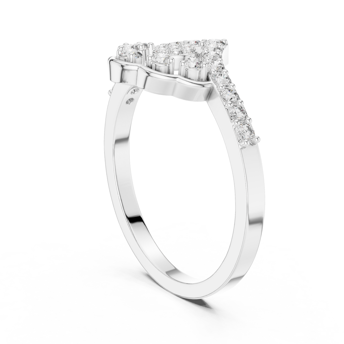 IGI Certified Round Cluster Lab-Grown Diamond Ring | 14K & 18K Rose Gold | Kiashaa Jewellery