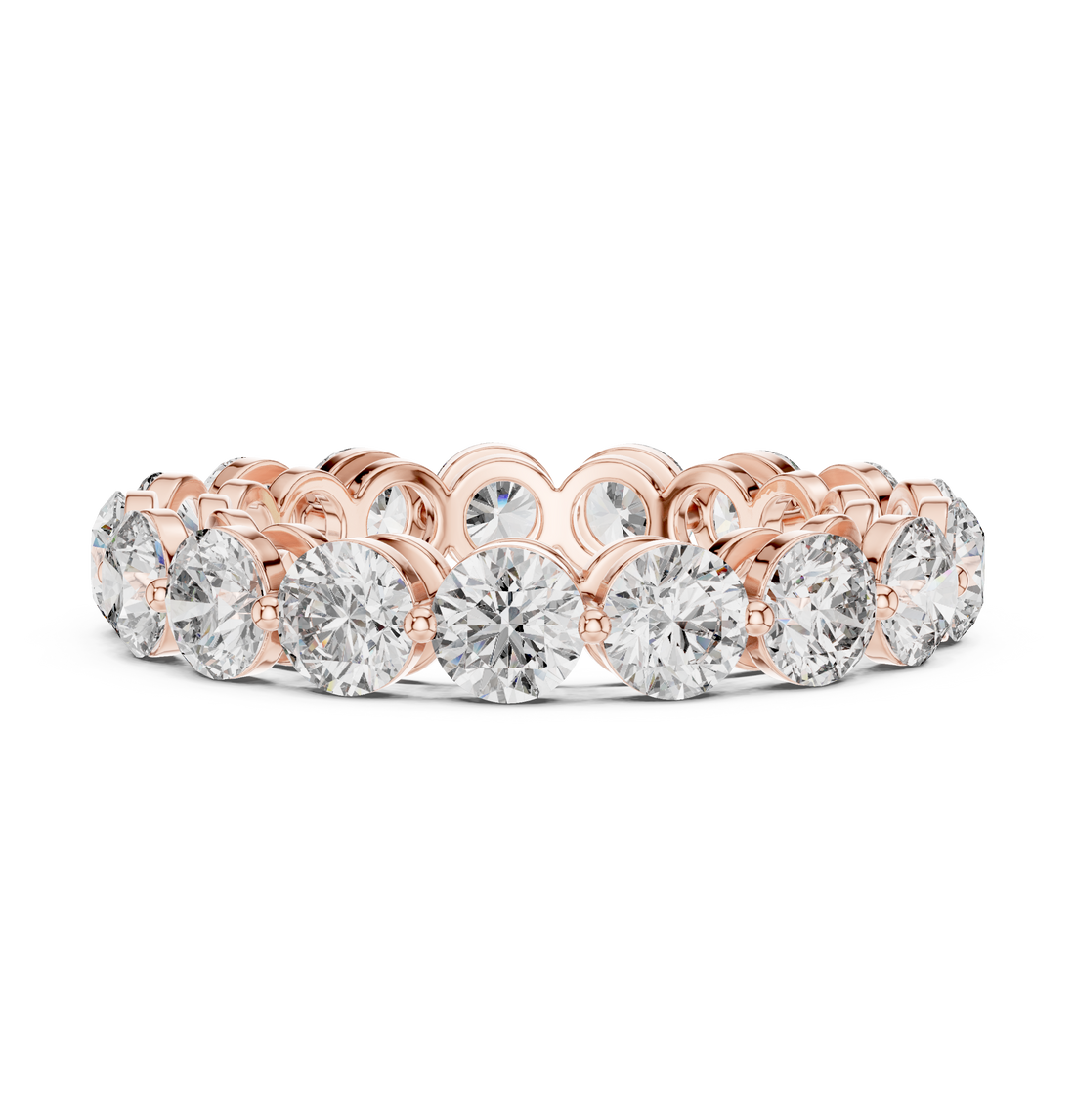 IGI Certified Lab-Grown Diamond Eternity Band Ring | 14K & 18K Rose Gold | Kiashaa Jewellery