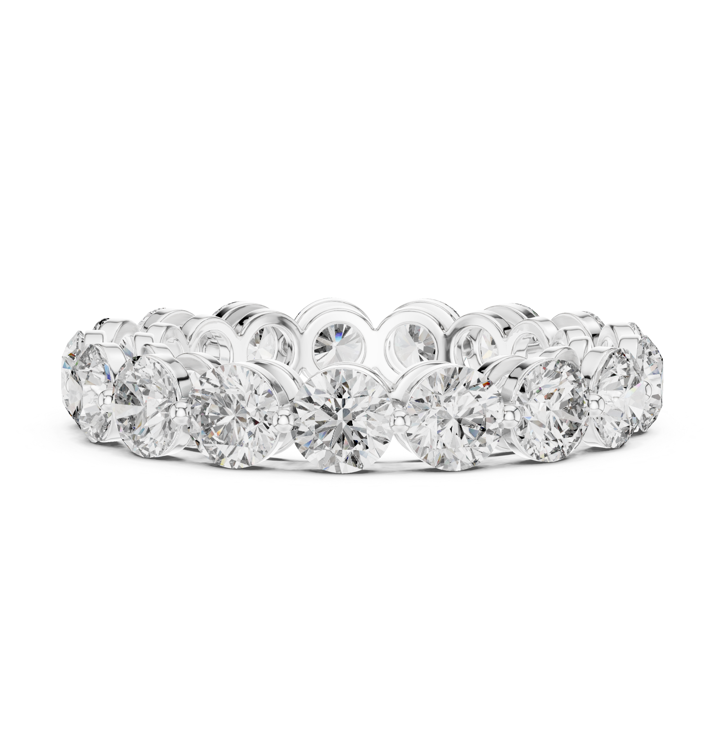 IGI Certified Lab-Grown Diamond Eternity Band Ring | 14K & 18K Rose Gold | Kiashaa Jewellery