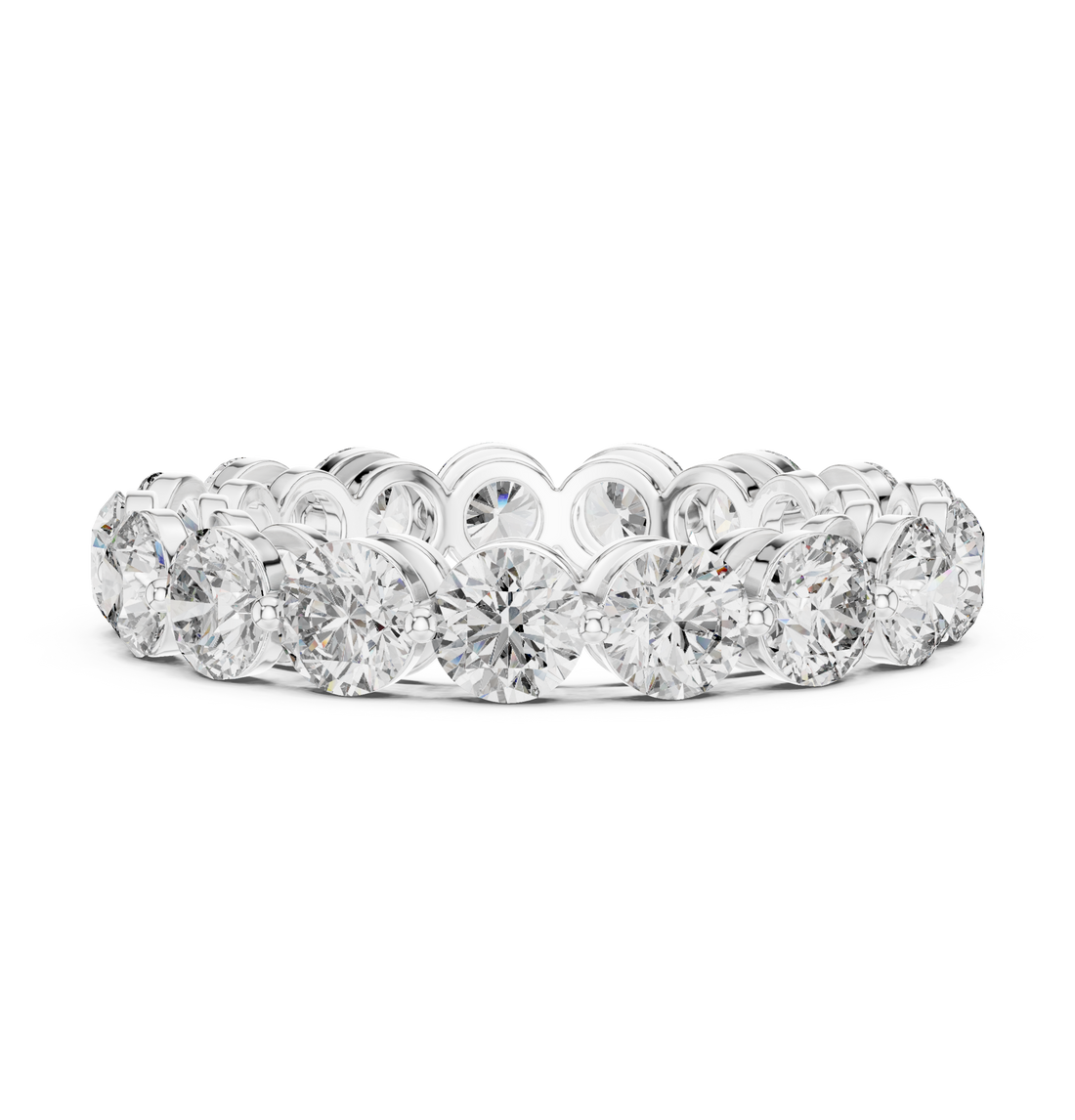 IGI Certified Lab-Grown Diamond Eternity Band Ring | 14K & 18K Rose Gold | Kiashaa Jewellery