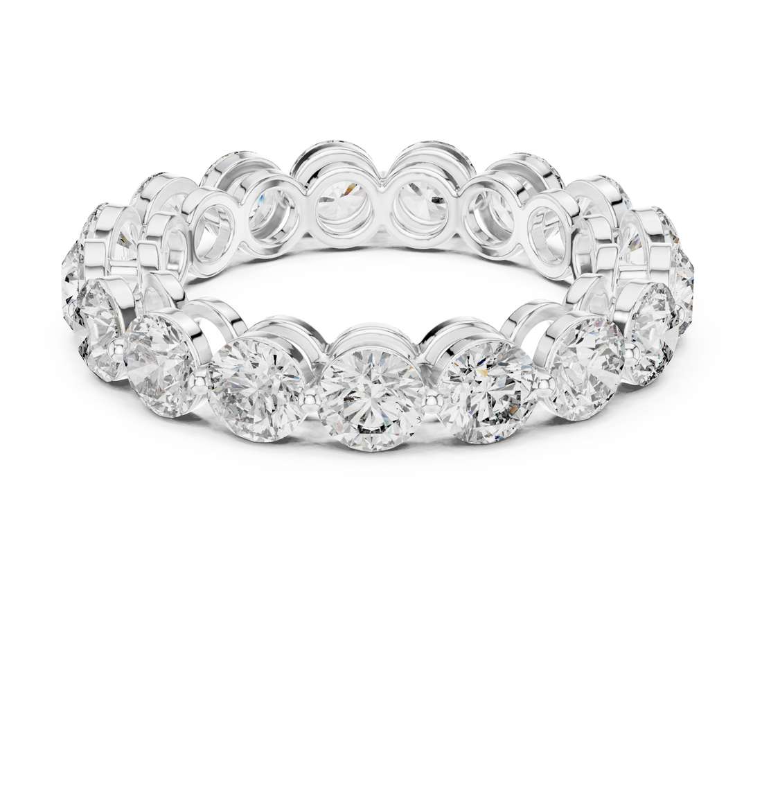 IGI Certified Lab-Grown Diamond Eternity Band Ring | 14K & 18K Rose Gold | Kiashaa Jewellery