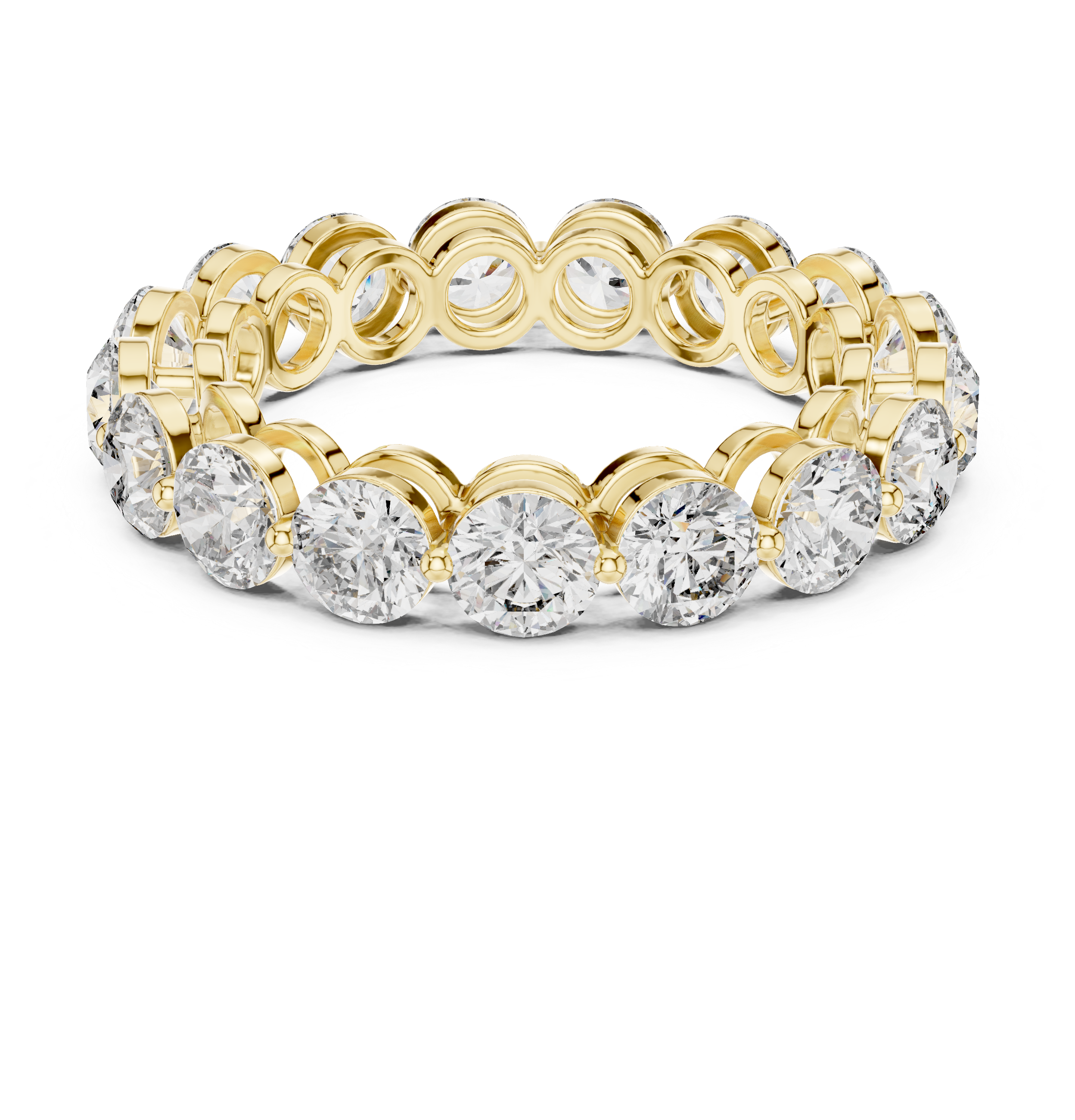 IGI Certified Lab-Grown Diamond Eternity Band Ring | 14K & 18K Rose Gold | Kiashaa Jewellery