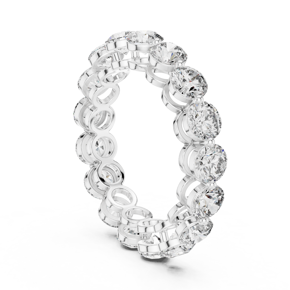 IGI Certified Lab-Grown Diamond Eternity Band Ring | 14K & 18K Rose Gold | Kiashaa Jewellery