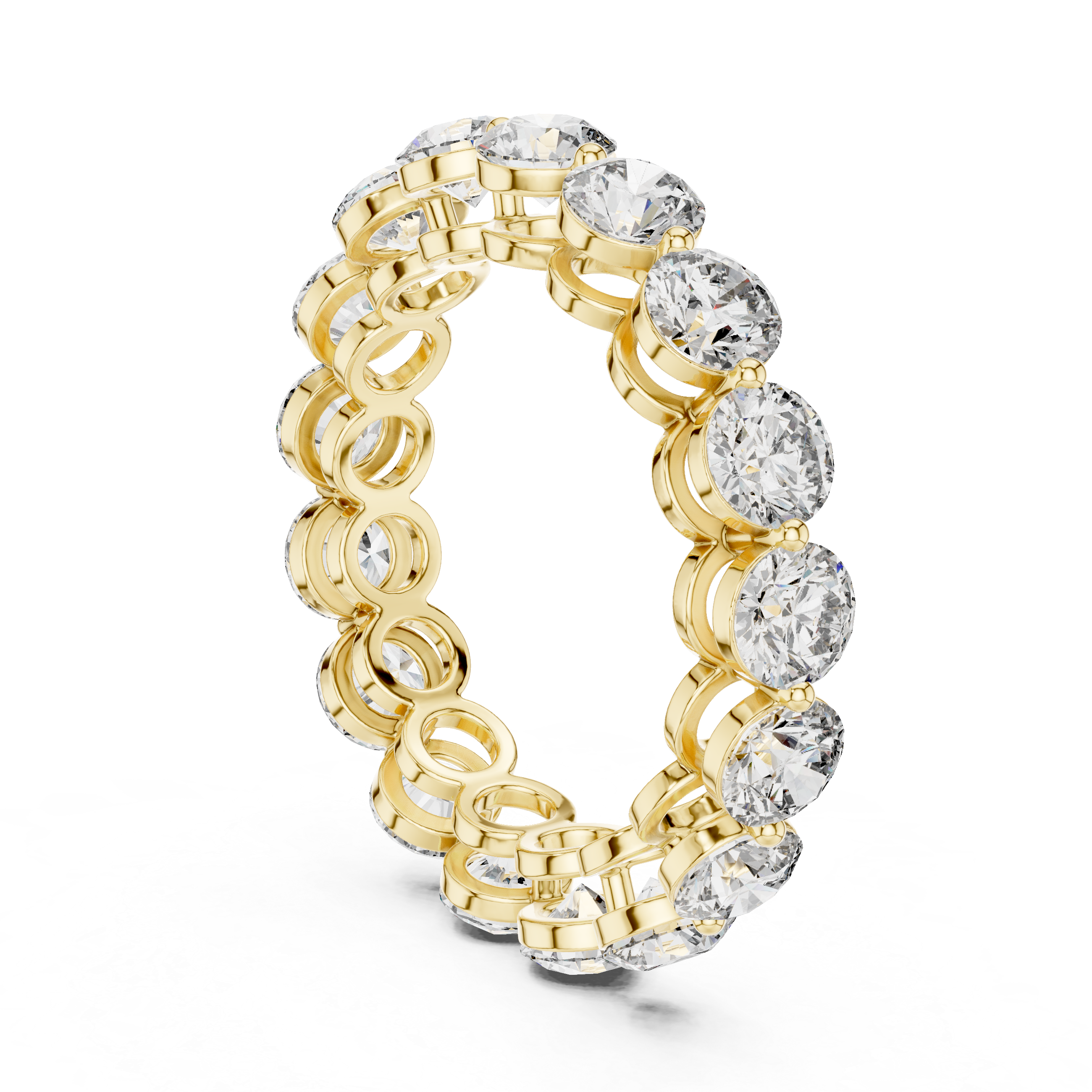 IGI Certified Lab-Grown Diamond Eternity Band Ring | 14K & 18K Rose Gold | Kiashaa Jewellery