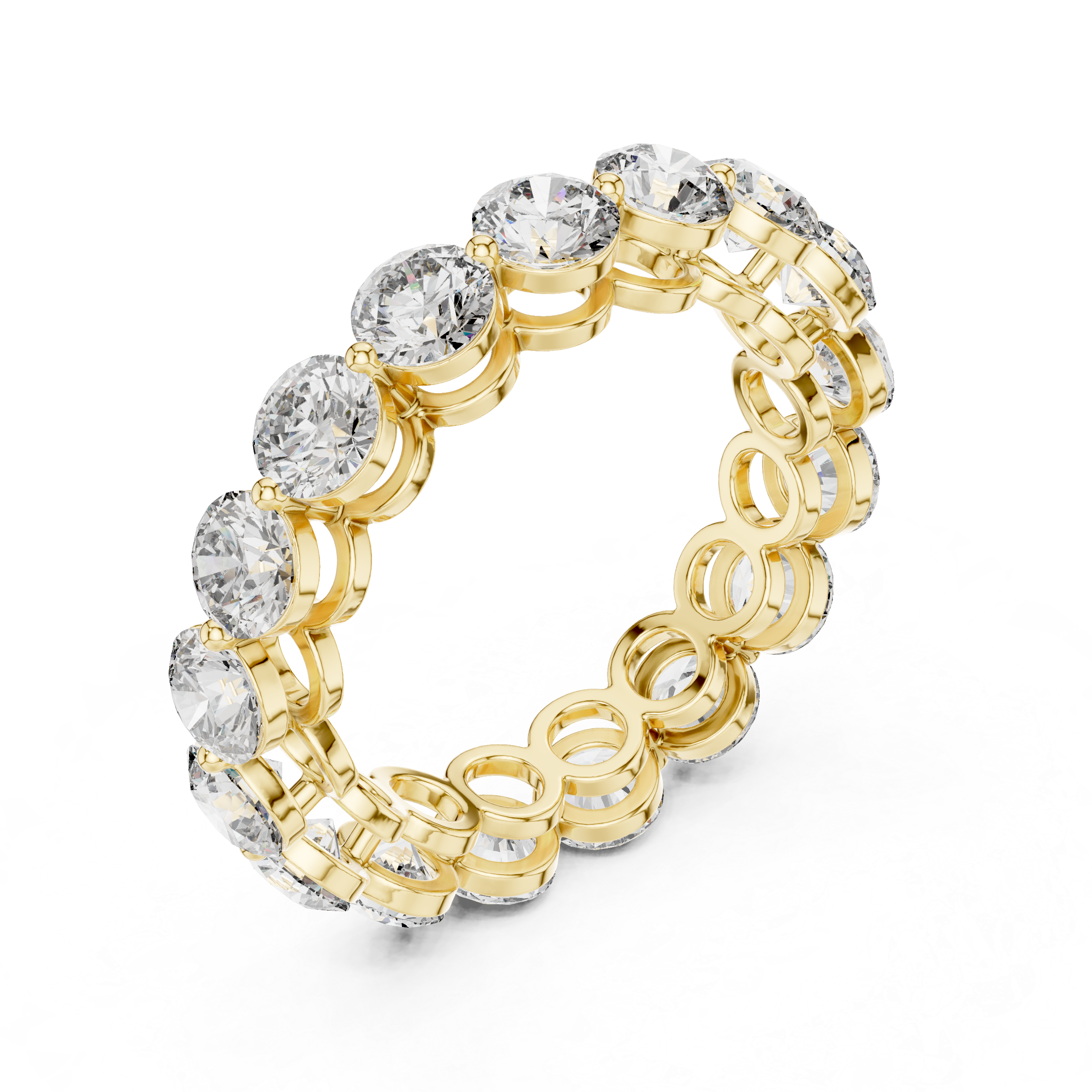 IGI Certified Lab-Grown Diamond Eternity Band Ring | 14K & 18K Rose Gold | Kiashaa Jewellery