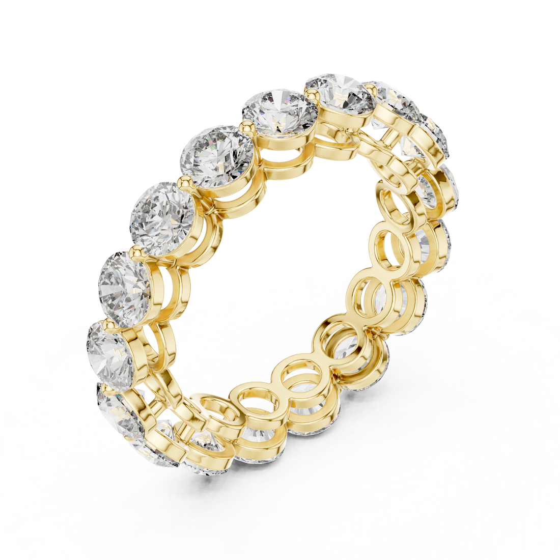 IGI Certified Lab-Grown Diamond Eternity Band Ring | 14K & 18K Rose Gold | Kiashaa Jewellery