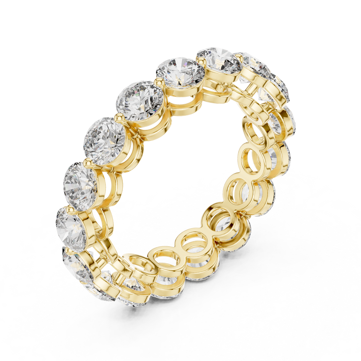 IGI Certified Lab-Grown Diamond Eternity Band Ring | 14K & 18K Rose Gold | Kiashaa Jewellery