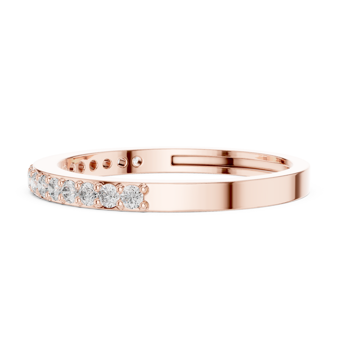 IGI Certified Lab-Grown Diamond Eternity Band | 14K & 18K Rose Gold | Kiashaa Jewellery