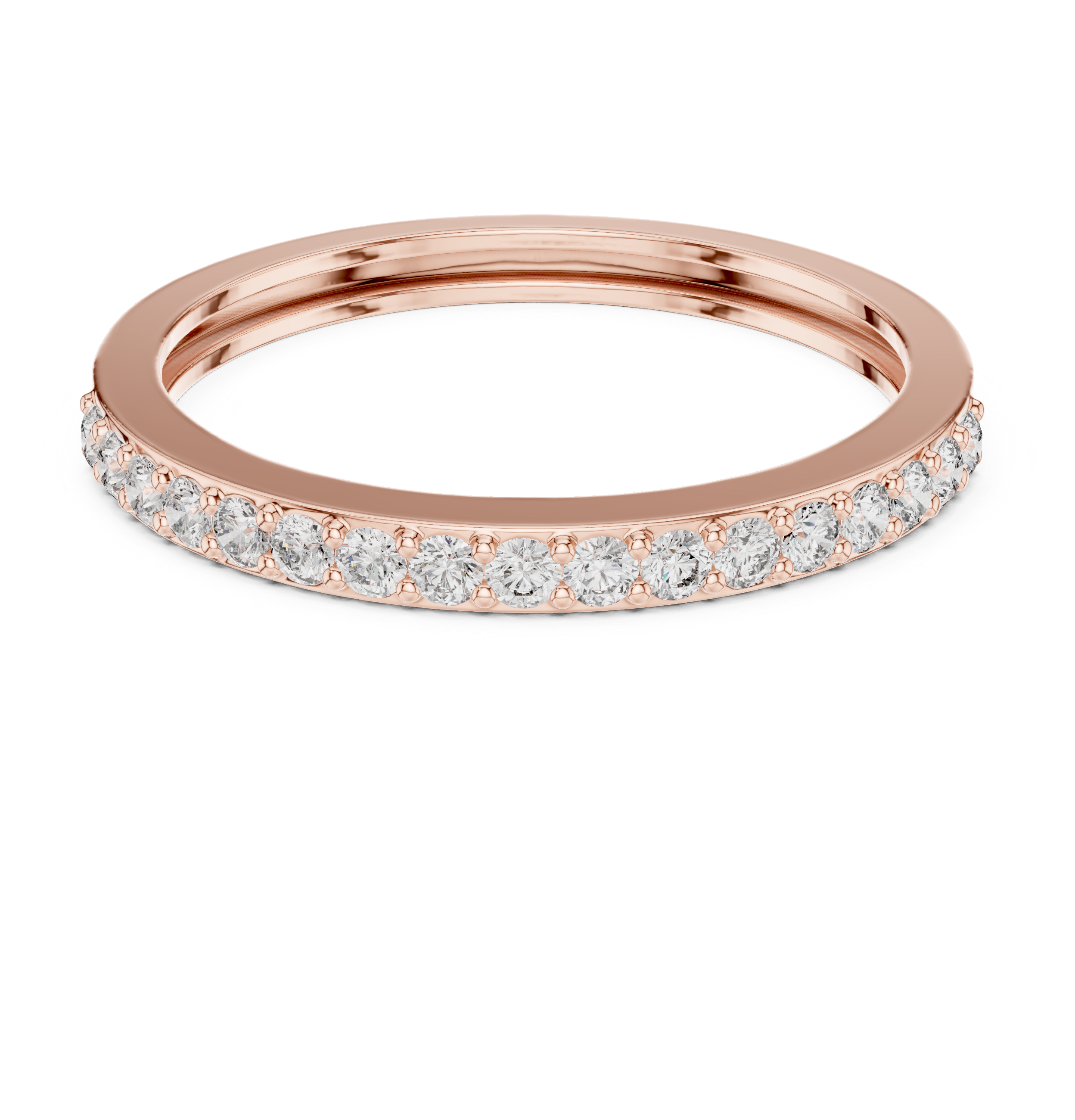 IGI Certified Lab-Grown Diamond Eternity Band | 14K & 18K Rose Gold | Kiashaa Jewellery