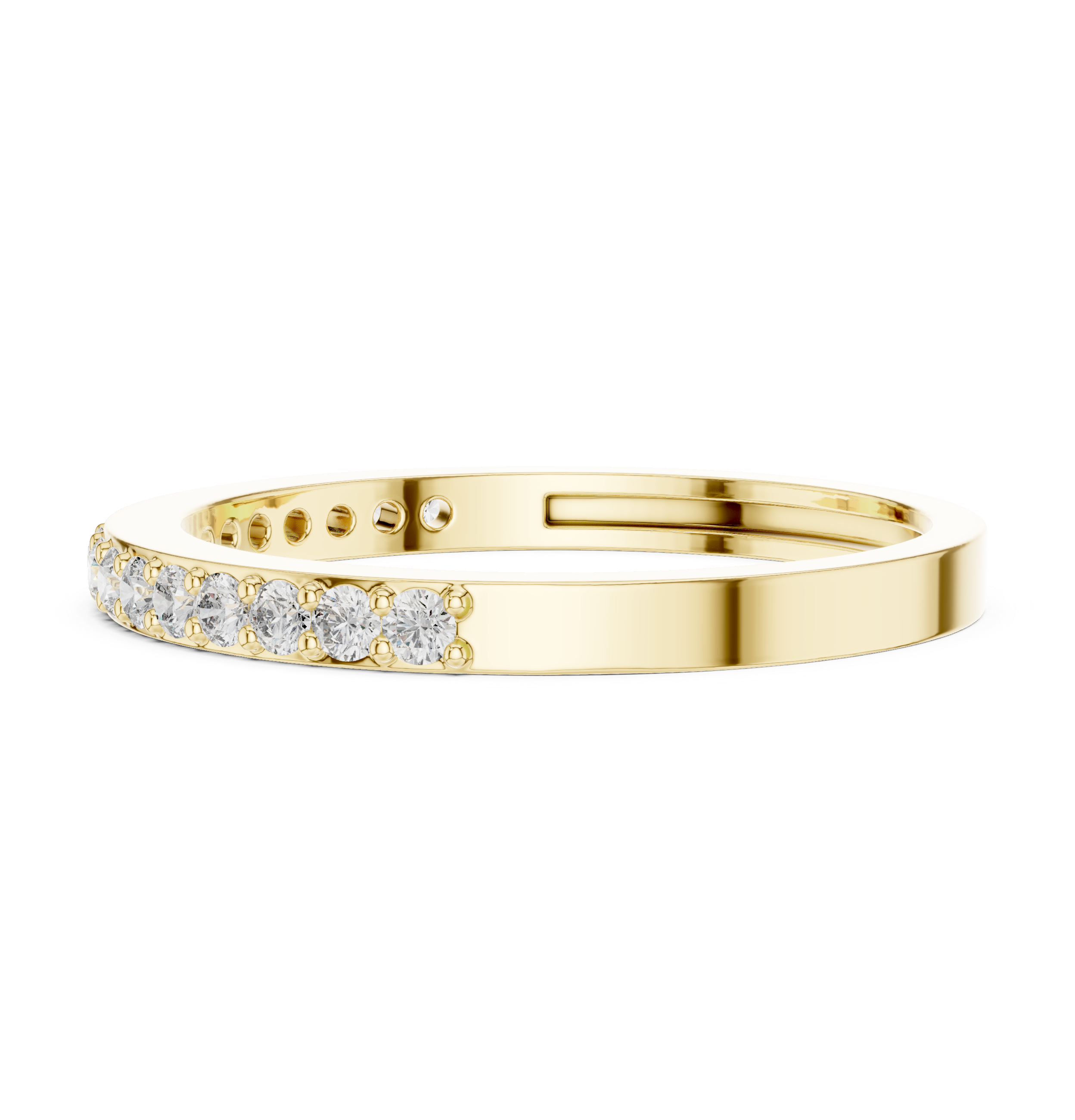 IGI Certified Lab-Grown Diamond Eternity Band | 14K & 18K Rose Gold | Kiashaa Jewellery