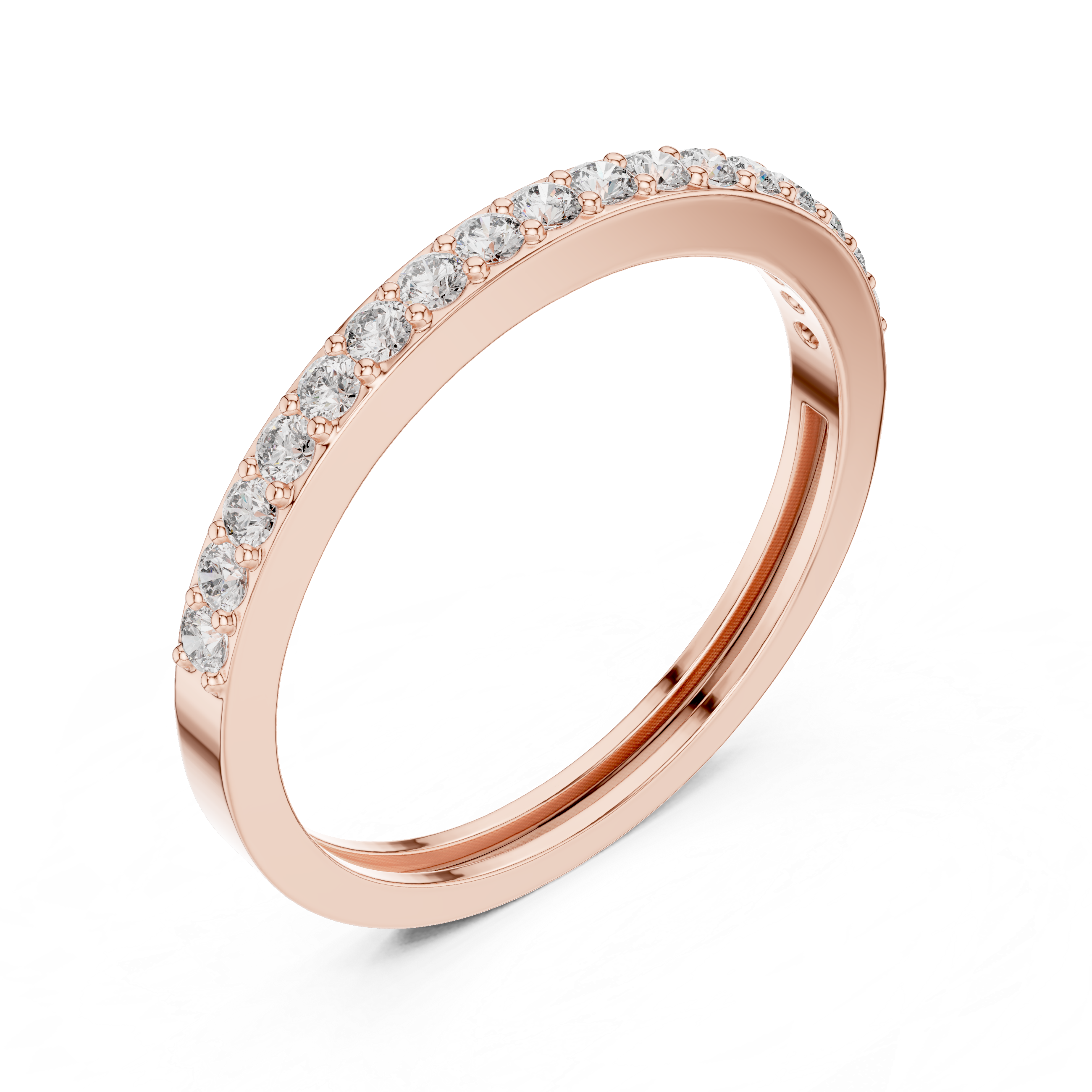 IGI Certified Lab-Grown Diamond Eternity Band | 14K & 18K Rose Gold | Kiashaa Jewellery
