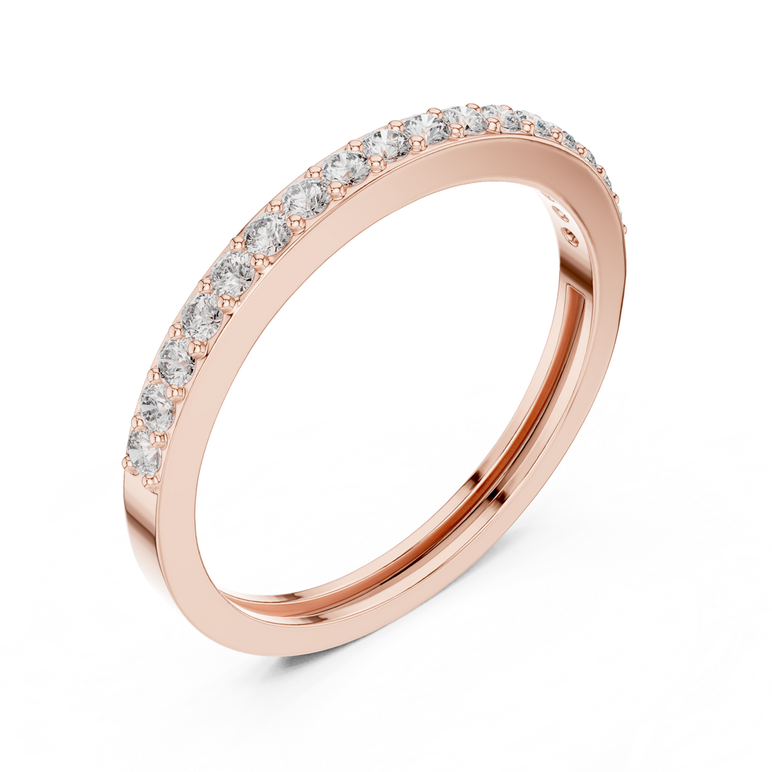 IGI Certified Lab-Grown Diamond Eternity Band | 14K & 18K Rose Gold | Kiashaa Jewellery