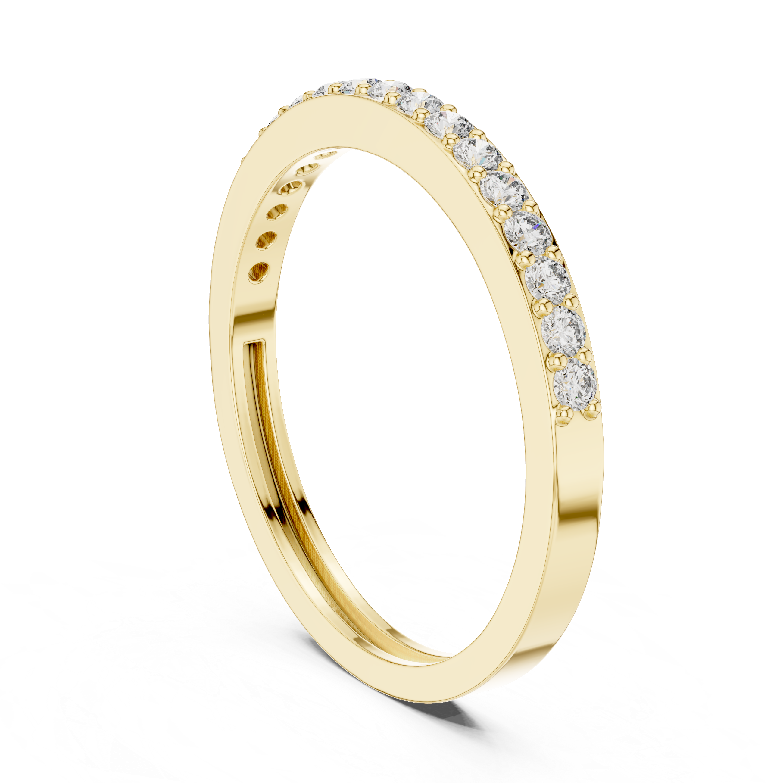 IGI Certified Lab-Grown Diamond Eternity Band | 14K & 18K Rose Gold | Kiashaa Jewellery