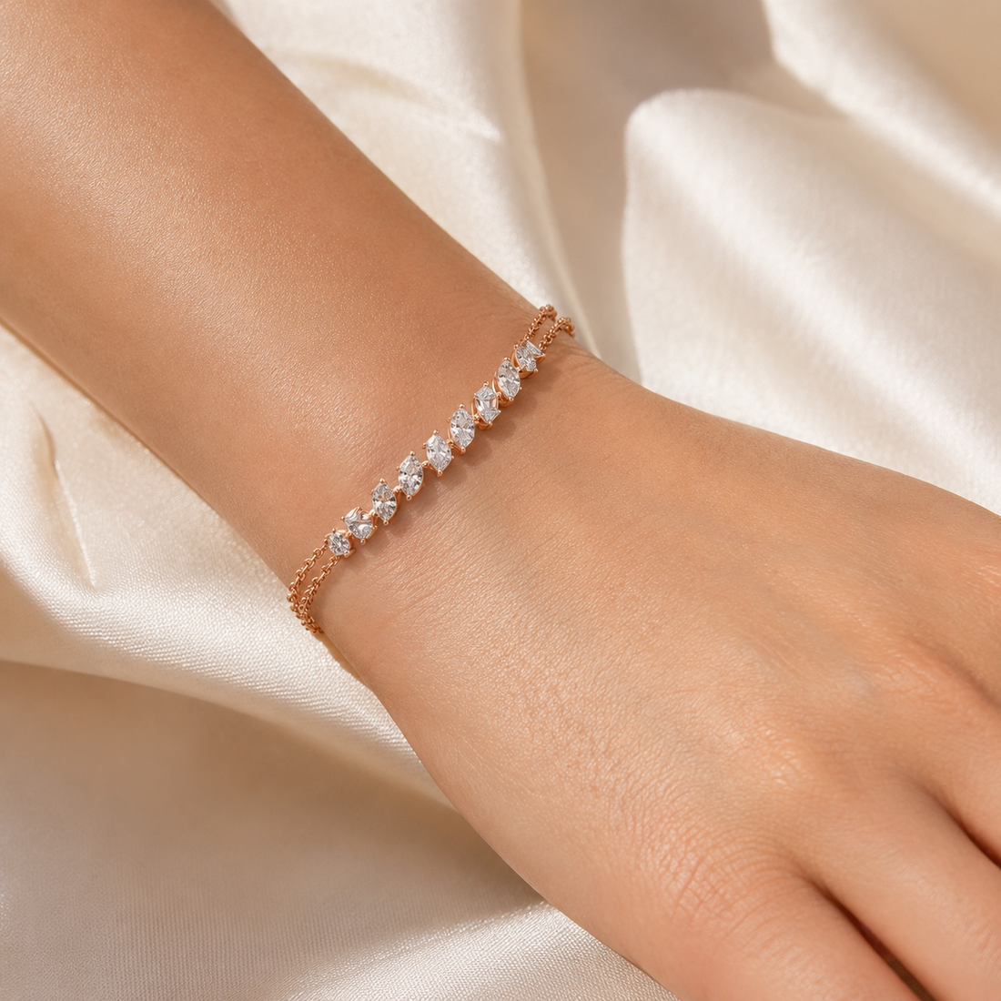 1.50 CTW Multi-Shape Diamond Bracelet in 14K & 18K Gold