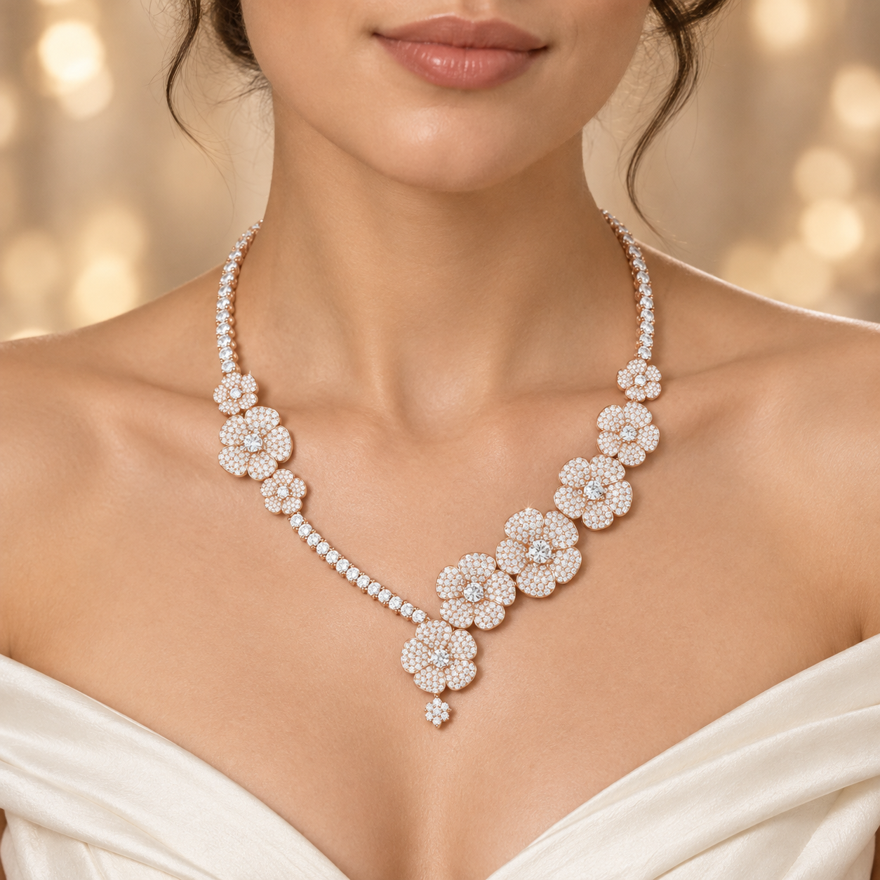 The Eternal Blossom Ladies Diamond Necklace