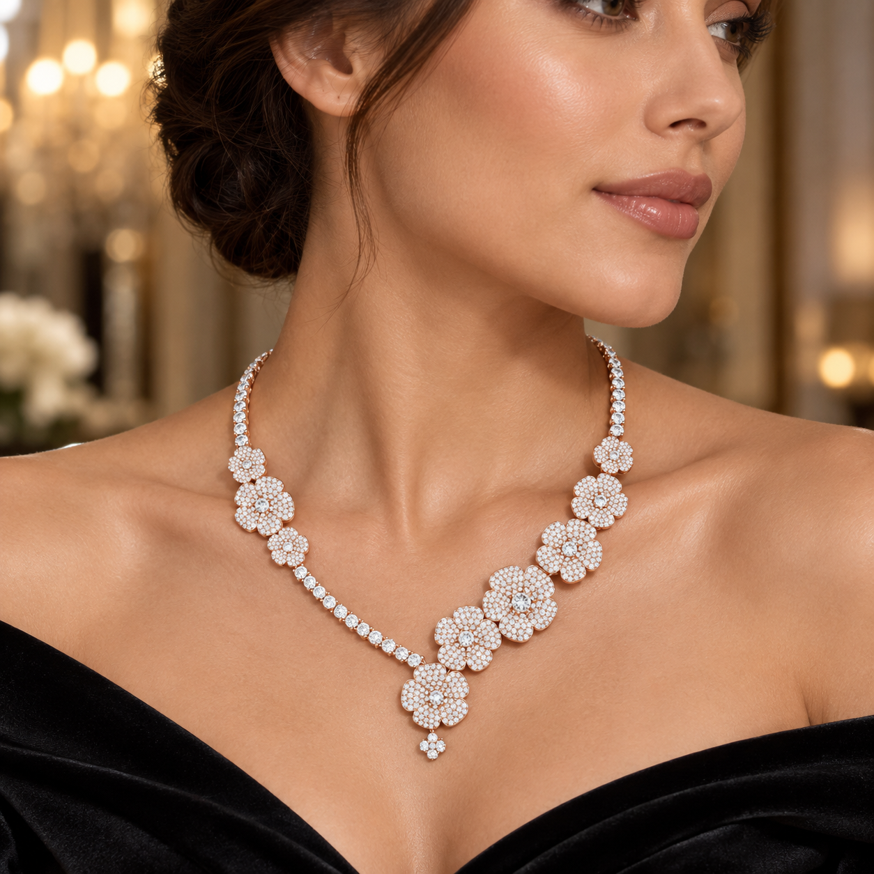The Eternal Blossom Ladies Diamond Necklace