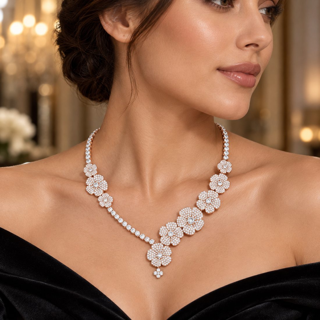 The Eternal Blossom Ladies Diamond Necklace