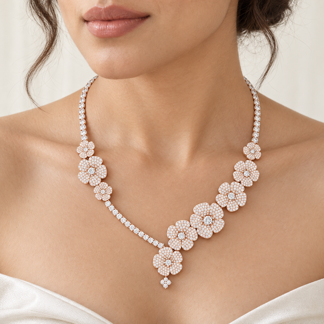 The Eternal Blossom Ladies Diamond Necklace