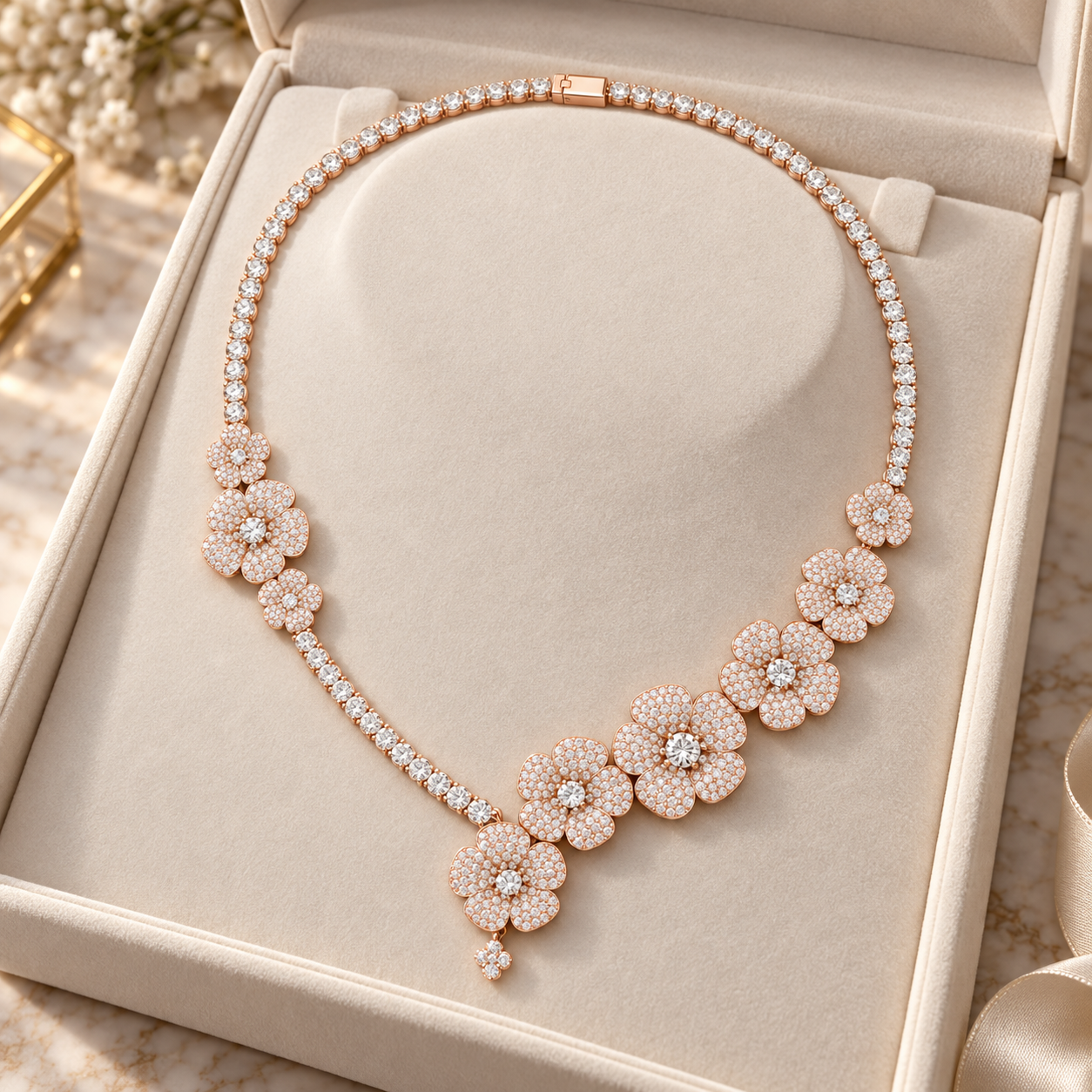 The Eternal Blossom Ladies Diamond Necklace