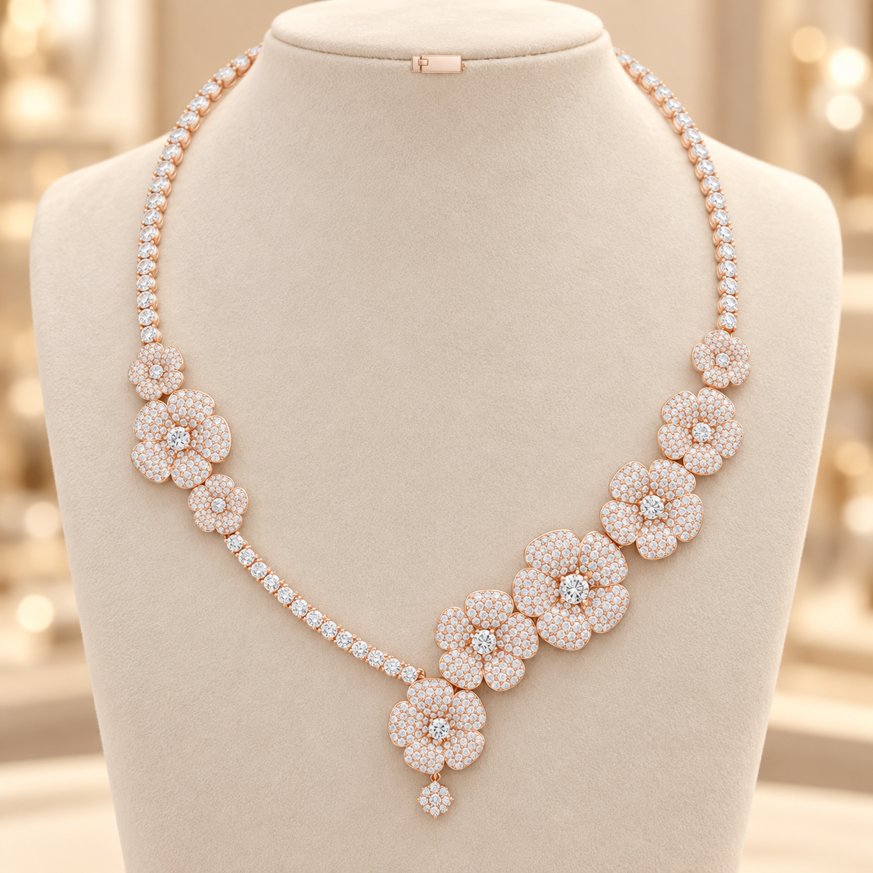 The Eternal Blossom Ladies Diamond Necklace