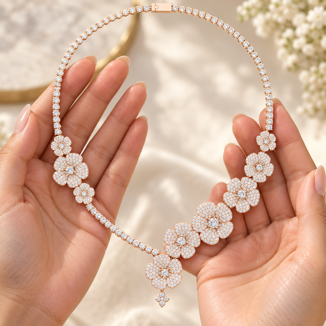 The Eternal Blossom Ladies Diamond Necklace