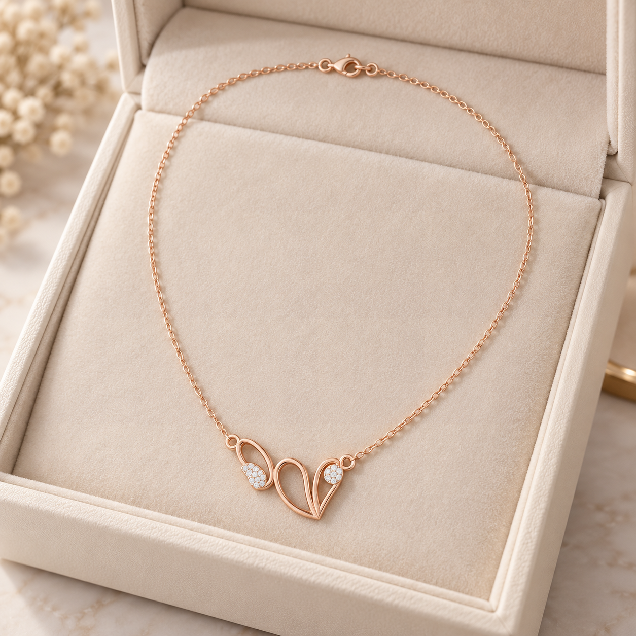 Verdant Embrace 0.09 CT Leaf Diamond Necklace for Women