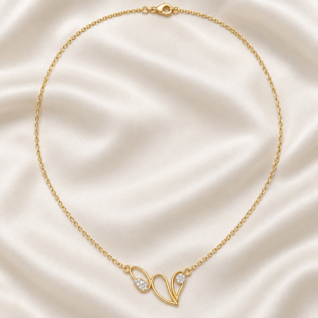 Verdant Embrace 0.09 CT Leaf Diamond Necklace for Women