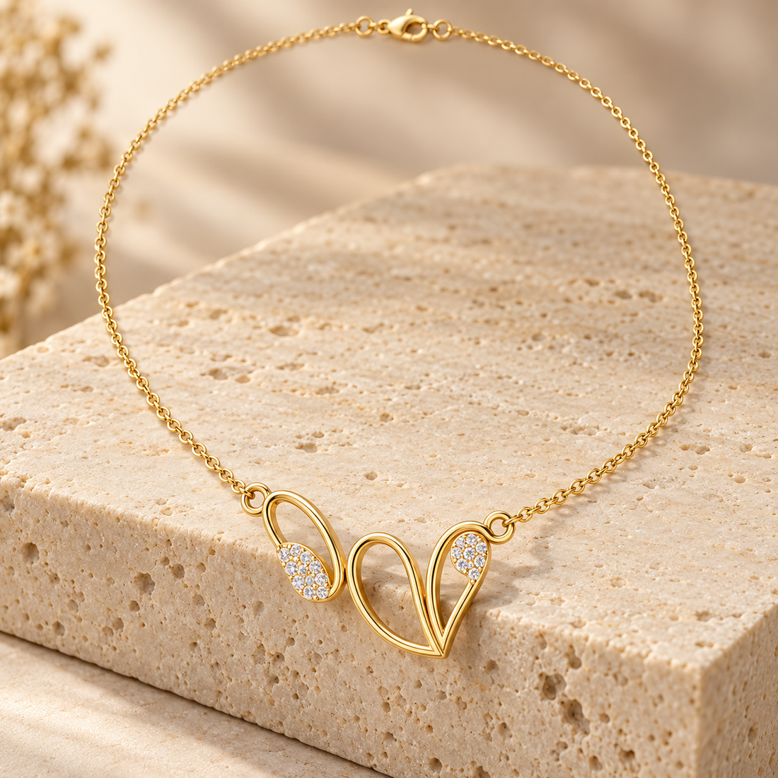 Verdant Embrace 0.09 CT Leaf Diamond Necklace for Women