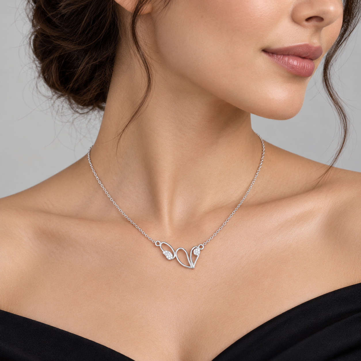 Verdant Embrace 0.09 CT Leaf Diamond Necklace for Women