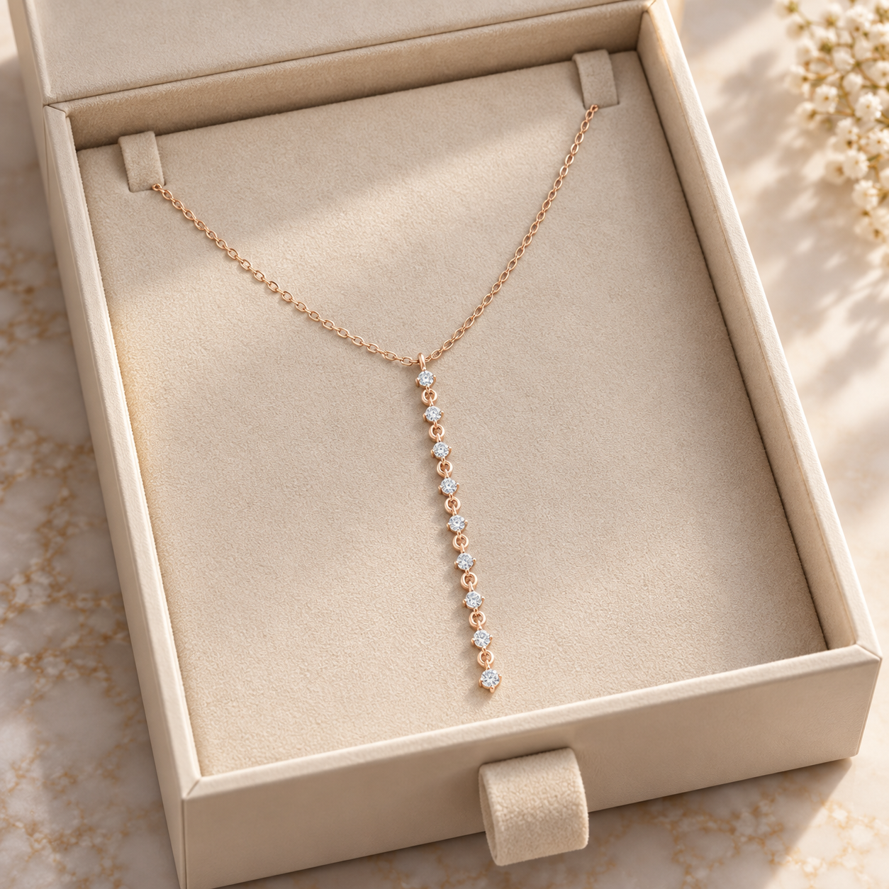 Cascade Lumiere 0.63 CT Graduated Diamond Drop Necklace