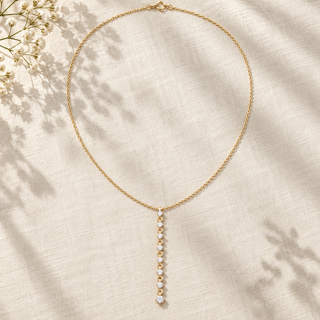 Cascade Lumiere 0.63 CT Graduated Diamond Drop Necklace