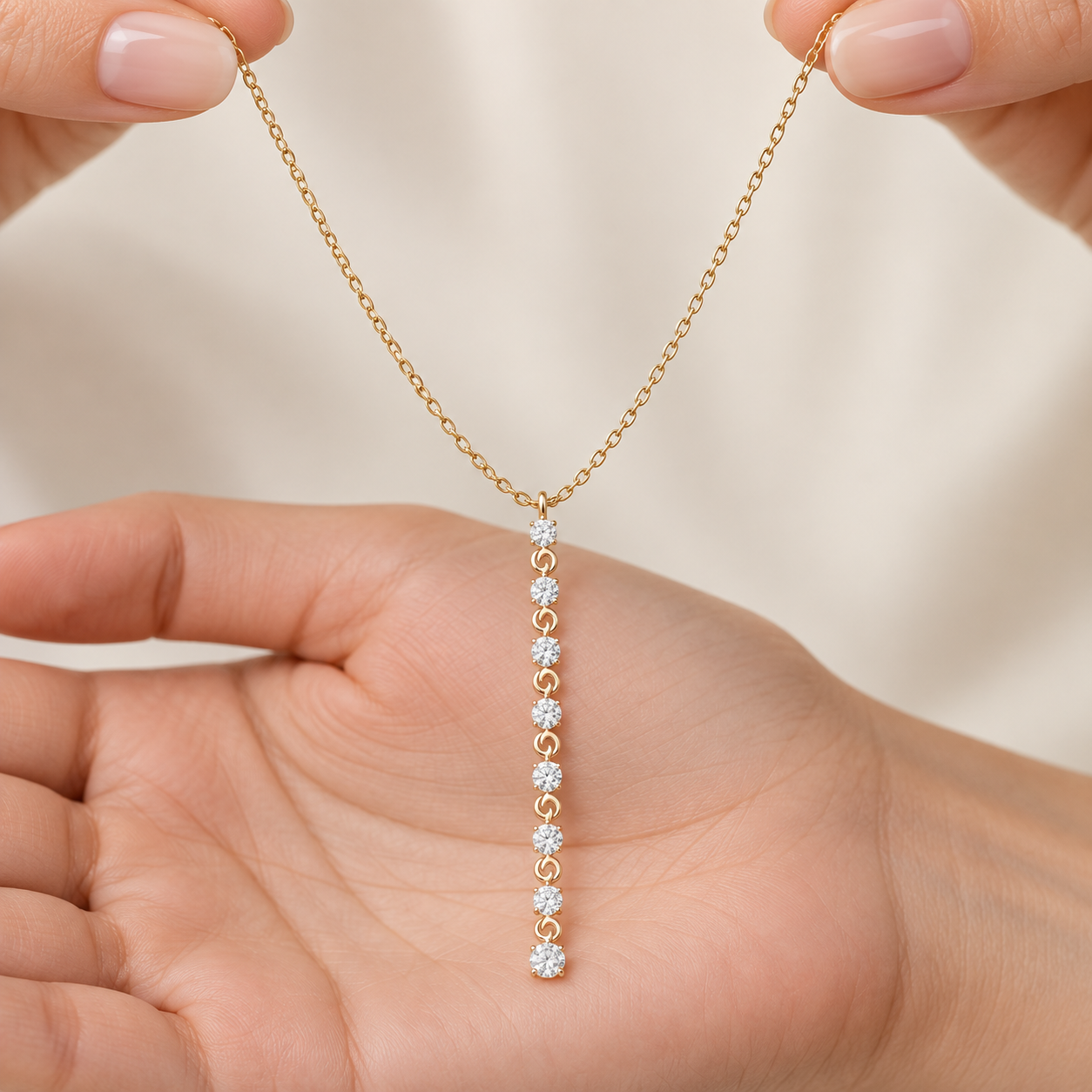 Cascade Lumiere 0.63 CT Graduated Diamond Drop Necklace
