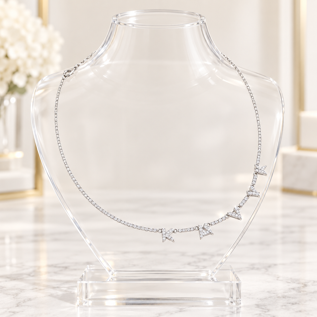 Vela Spark 0.31 CT Diamond Triangle Station Necklace