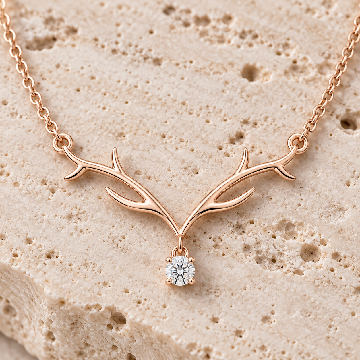Sylvan Grace 0.239 CT Branch Diamond Drop Necklace