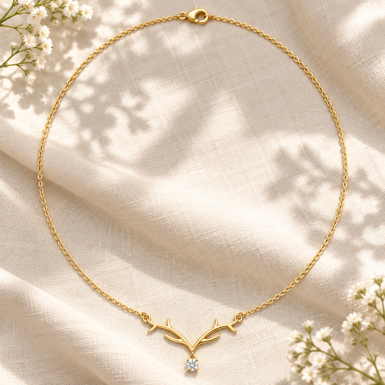 Sylvan Grace 0.239 CT Branch Diamond Drop Necklace