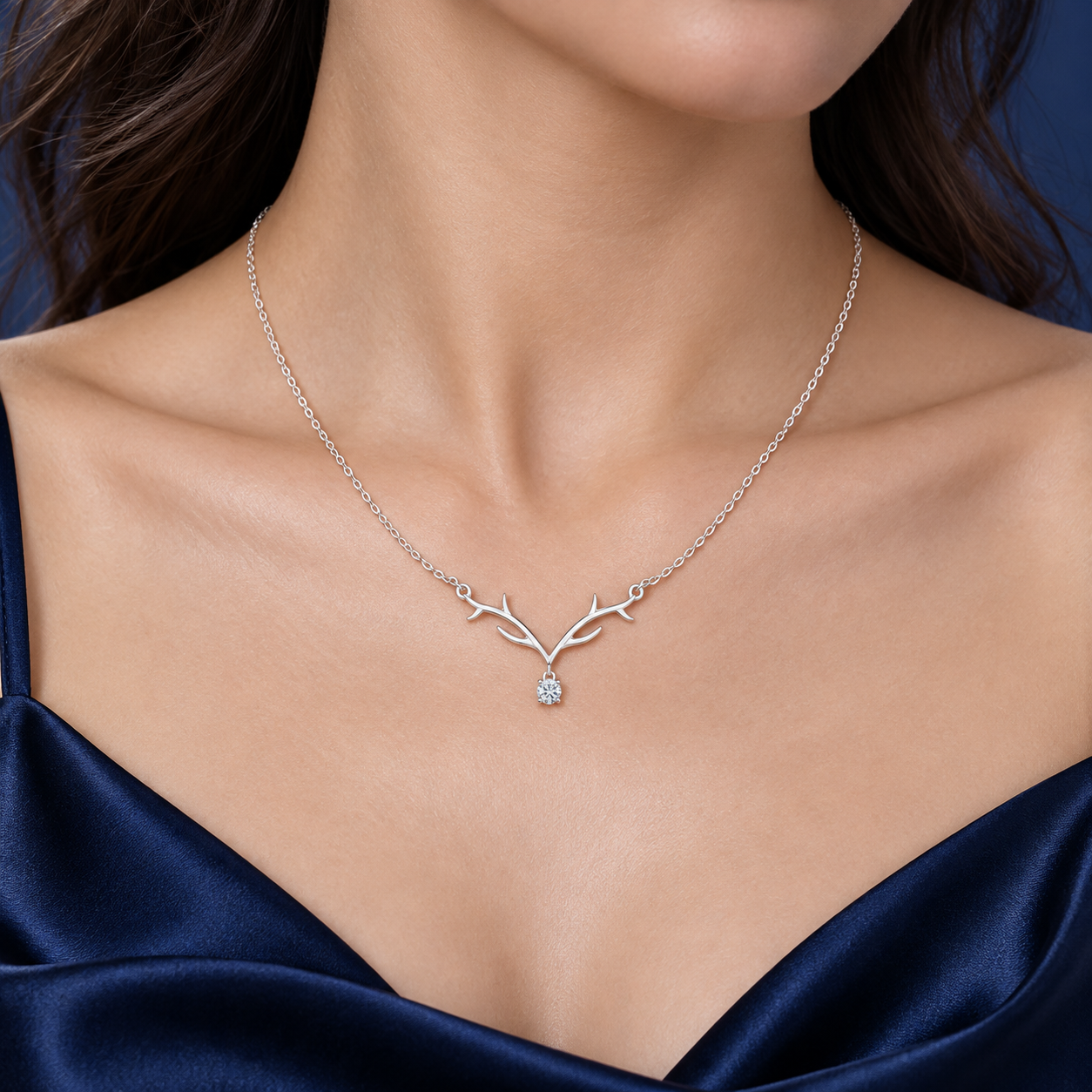 Sylvan Grace 0.239 CT Branch Diamond Drop Necklace