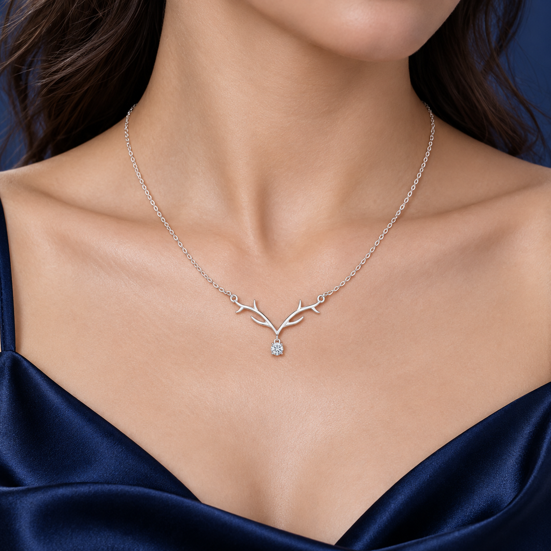 Sylvan Grace 0.239 CT Branch Diamond Drop Necklace