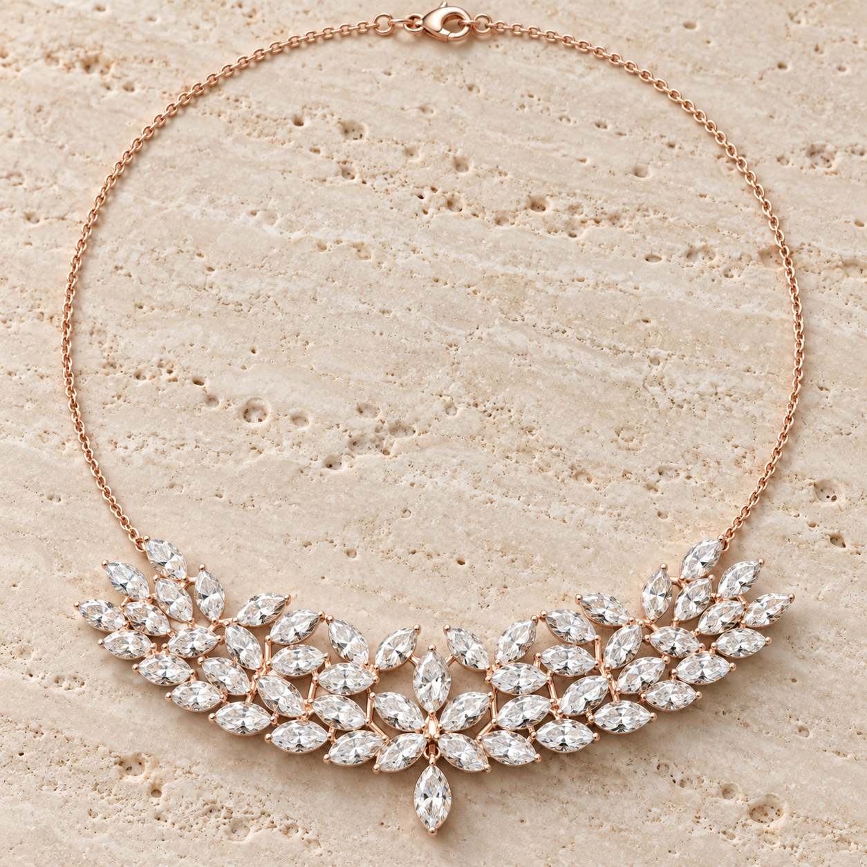Enchanted Wings 4.24 CT Lab-Grown Diamond Butterfly Statement Necklace