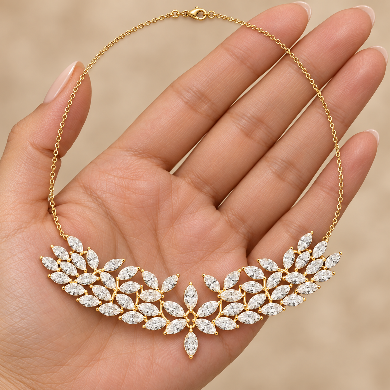 Enchanted Wings 4.24 CT Lab-Grown Diamond Butterfly Statement Necklace