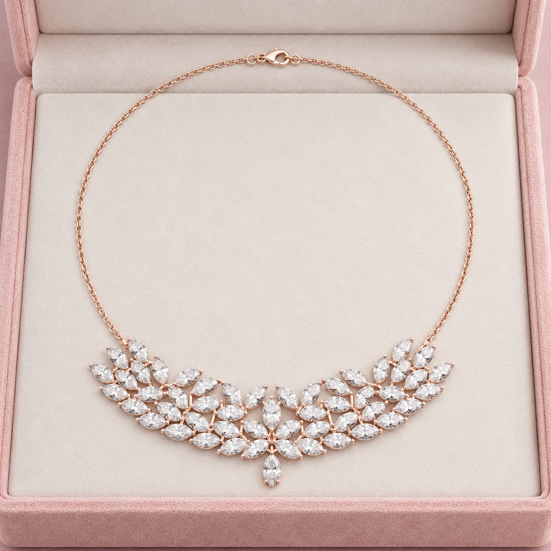 Enchanted Wings 4.24 CT Lab-Grown Diamond Butterfly Statement Necklace