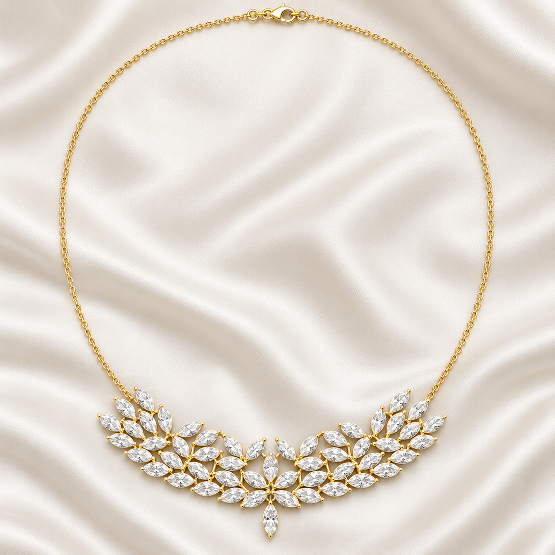 Enchanted Wings 4.24 CT Lab-Grown Diamond Butterfly Statement Necklace