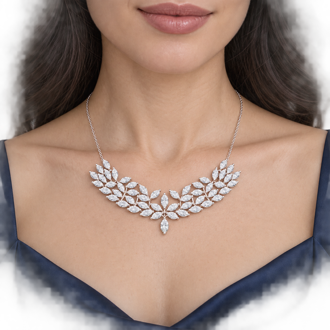 Enchanted Wings 4.24 CT Lab-Grown Diamond Butterfly Statement Necklace