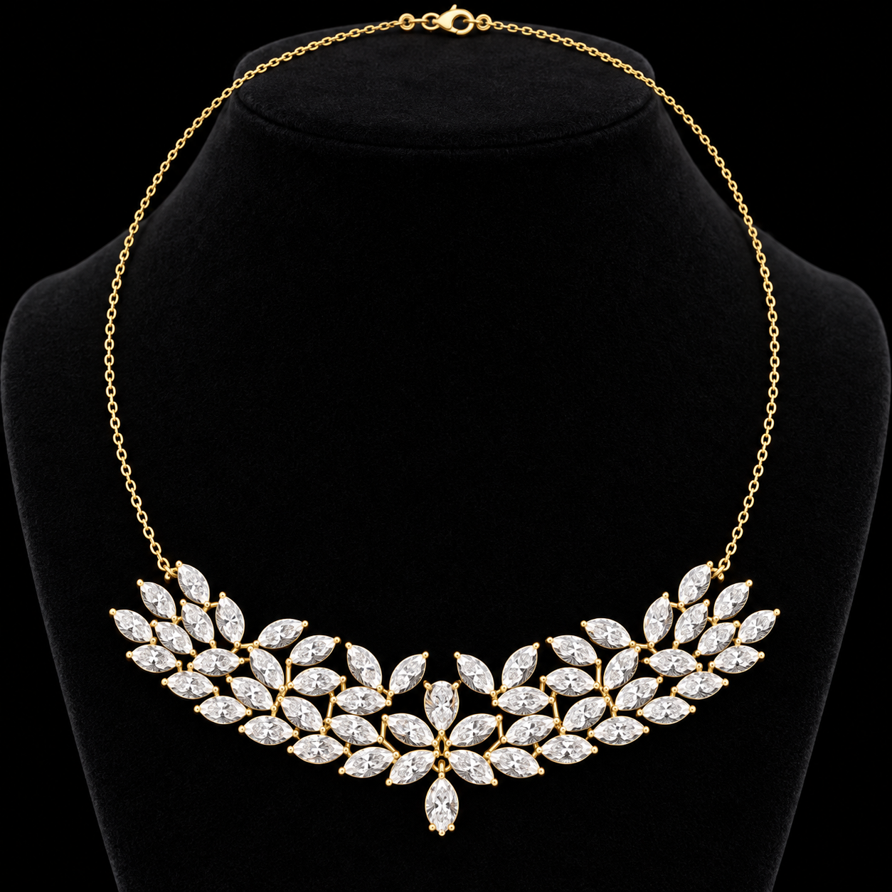 Enchanted Wings 4.24 CT Lab-Grown Diamond Butterfly Statement Necklace