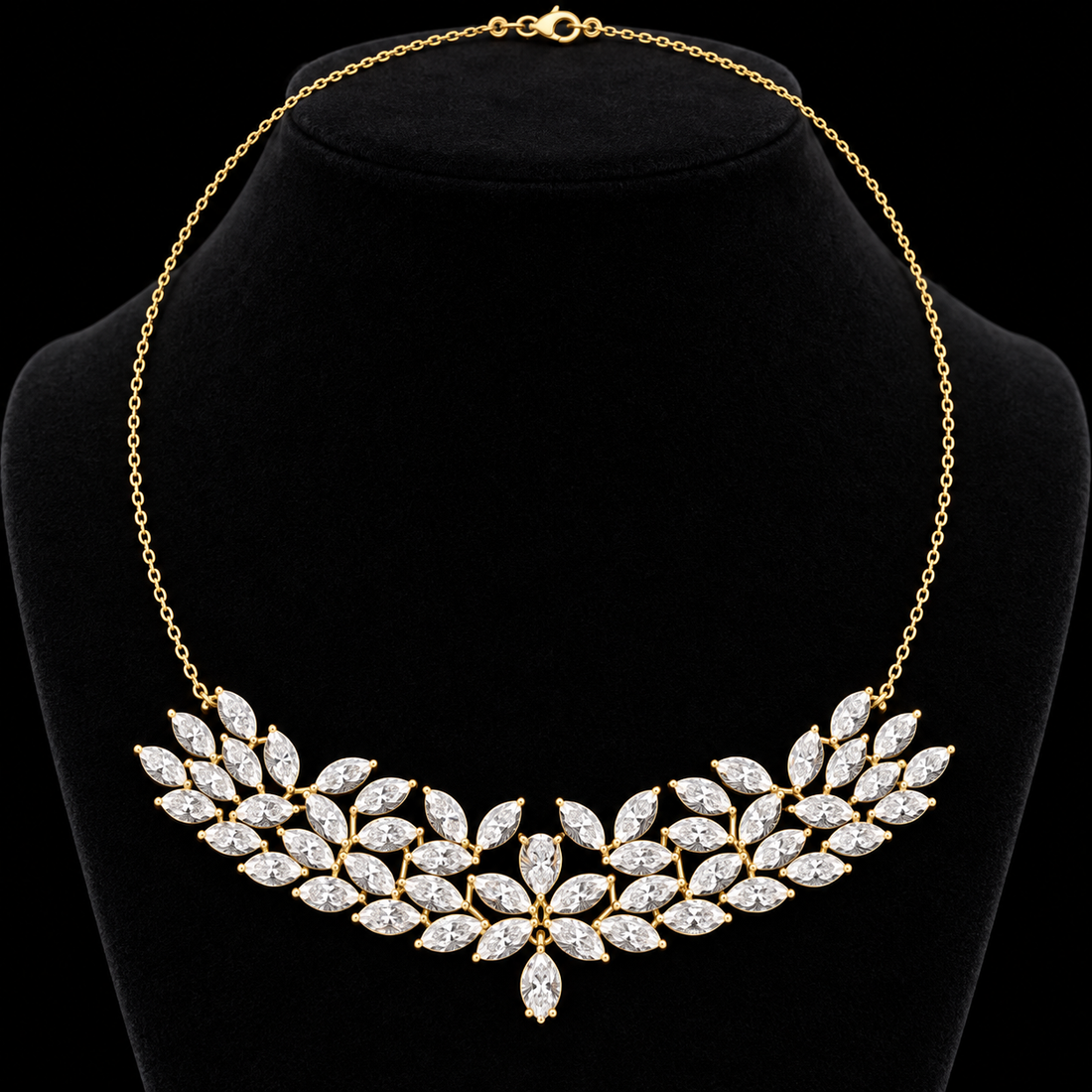 Enchanted Wings 4.24 CT Lab-Grown Diamond Butterfly Statement Necklace