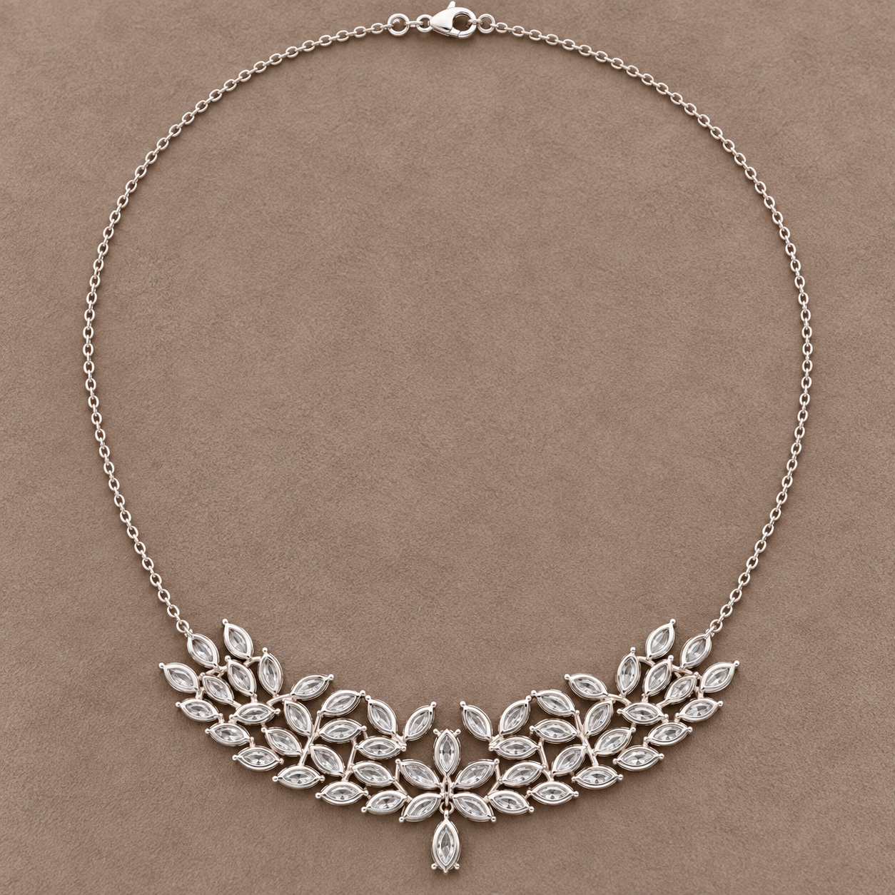 Enchanted Wings 4.24 CT Lab-Grown Diamond Butterfly Statement Necklace