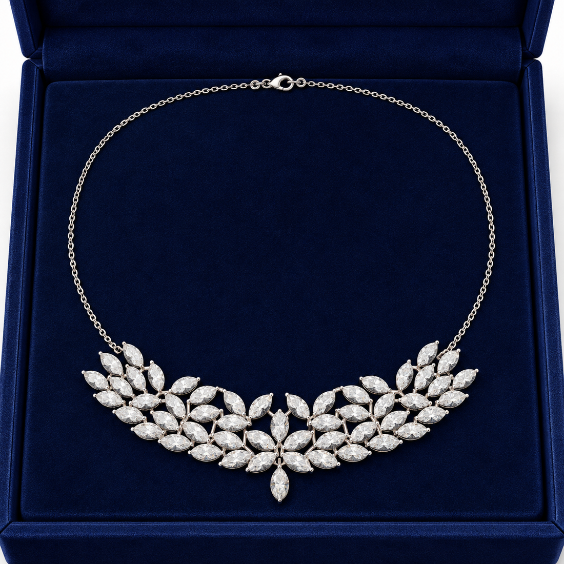 Enchanted Wings 4.24 CT Lab-Grown Diamond Butterfly Statement Necklace