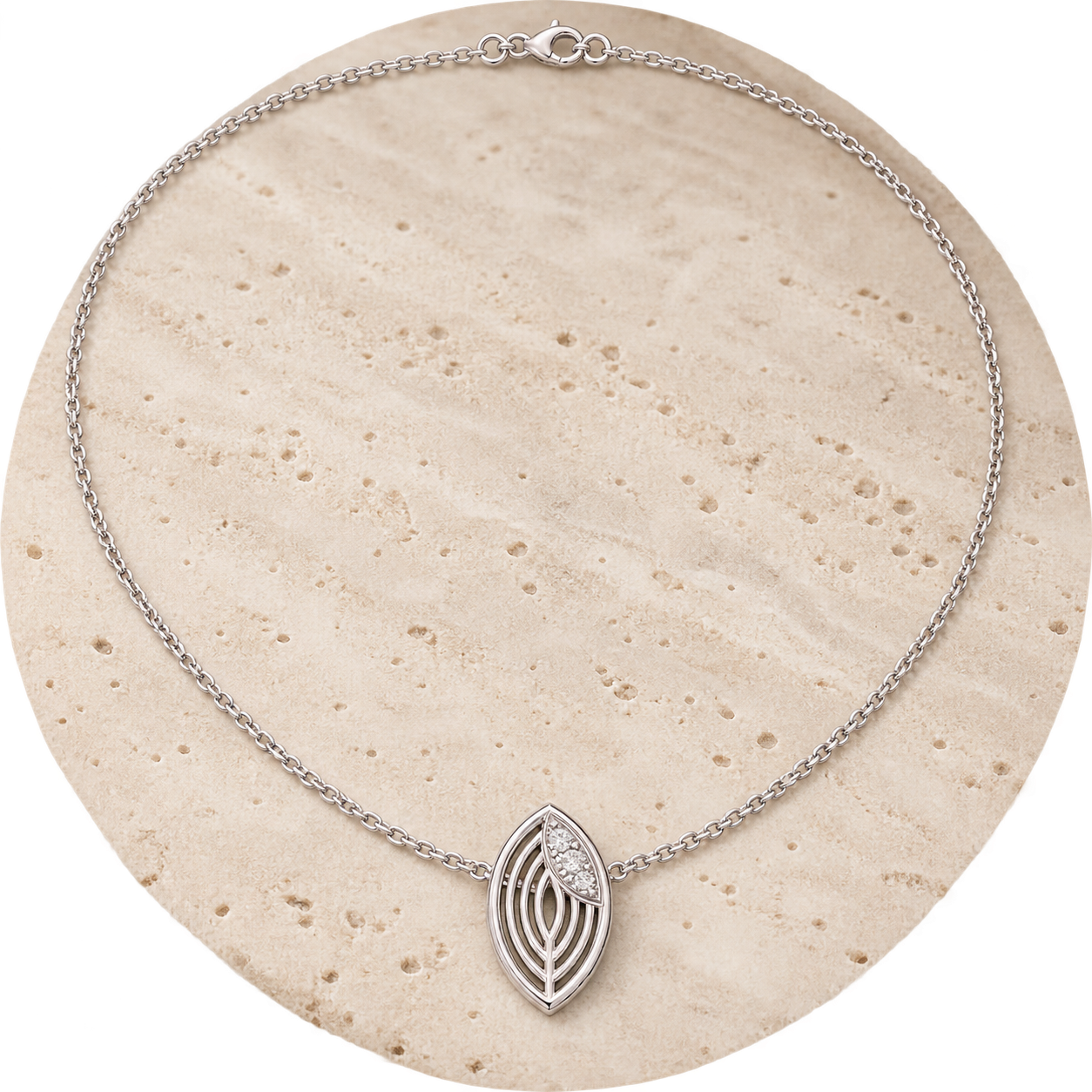 Whispering Leaf Diamond Pendant Necklace 9K, 14K or 18K gold — a dainty nature-inspired gift .