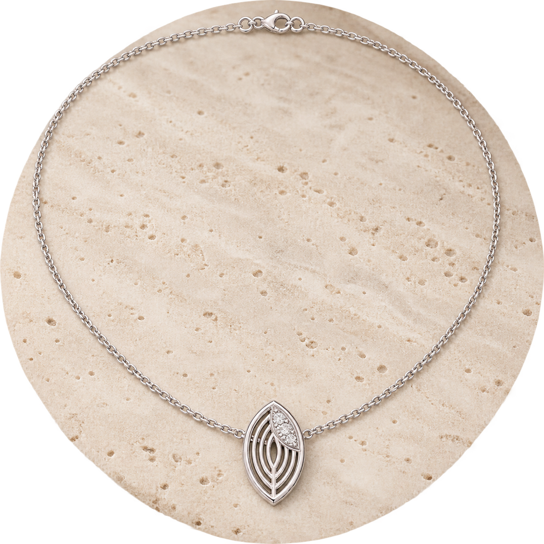 Whispering Leaf Diamond Pendant Necklace 9K, 14K or 18K gold — a dainty nature-inspired gift .