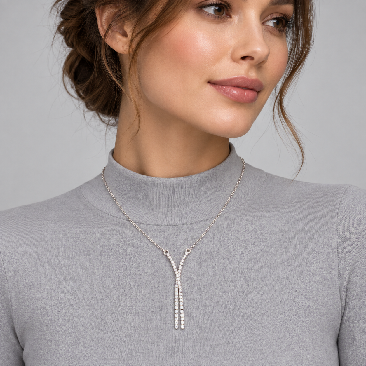 0.37 CTW Crossover Diamond Pendant Necklace in 14K & 18K Gold