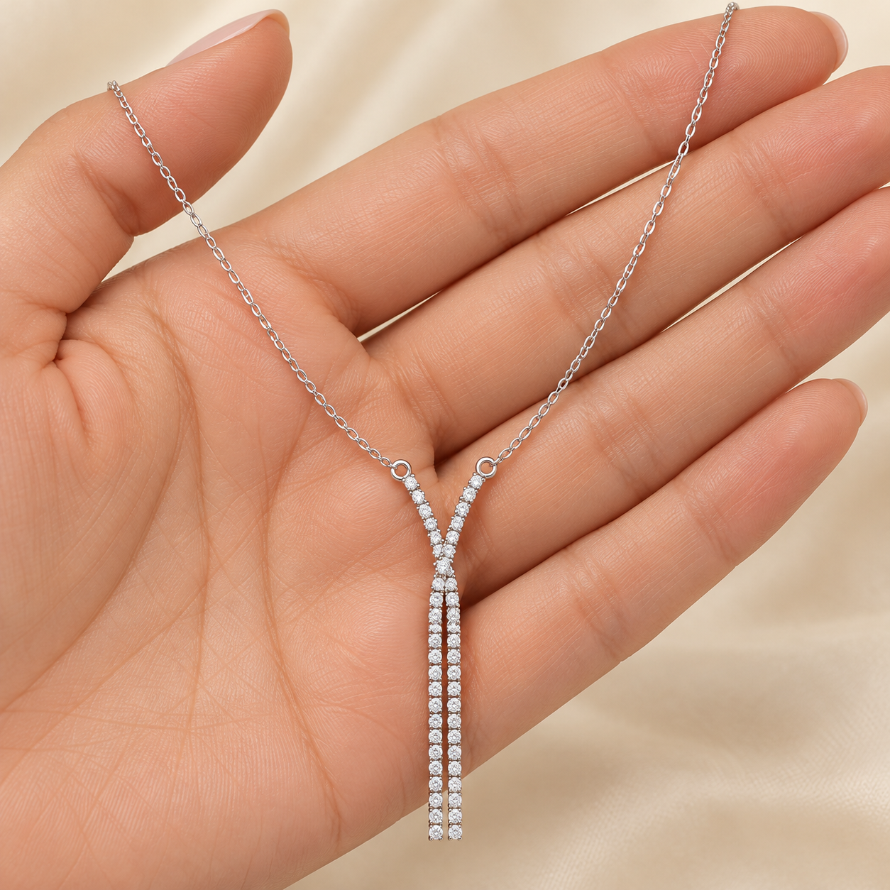 0.37 CTW Crossover Diamond Pendant Necklace in 14K & 18K Gold